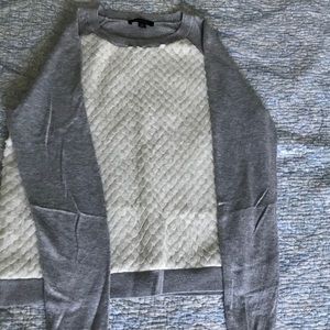 White and grey sweater. Size M. Ann Taylor